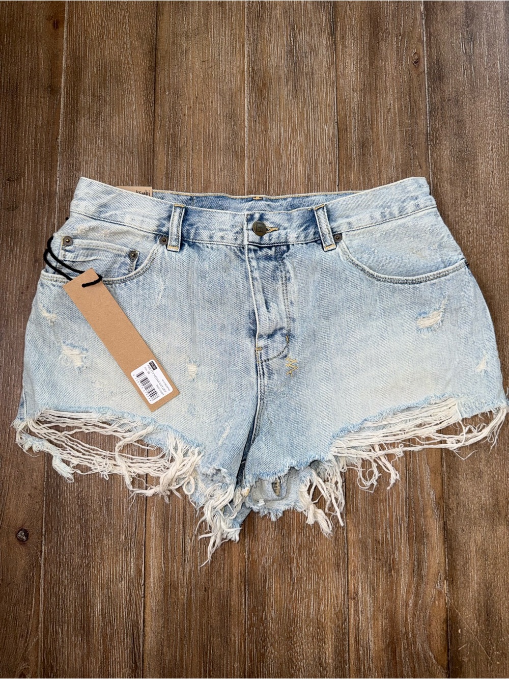 Ksubi Pretty Vegas Women's High Rise Cut Off Shorts Past Dust Size 30